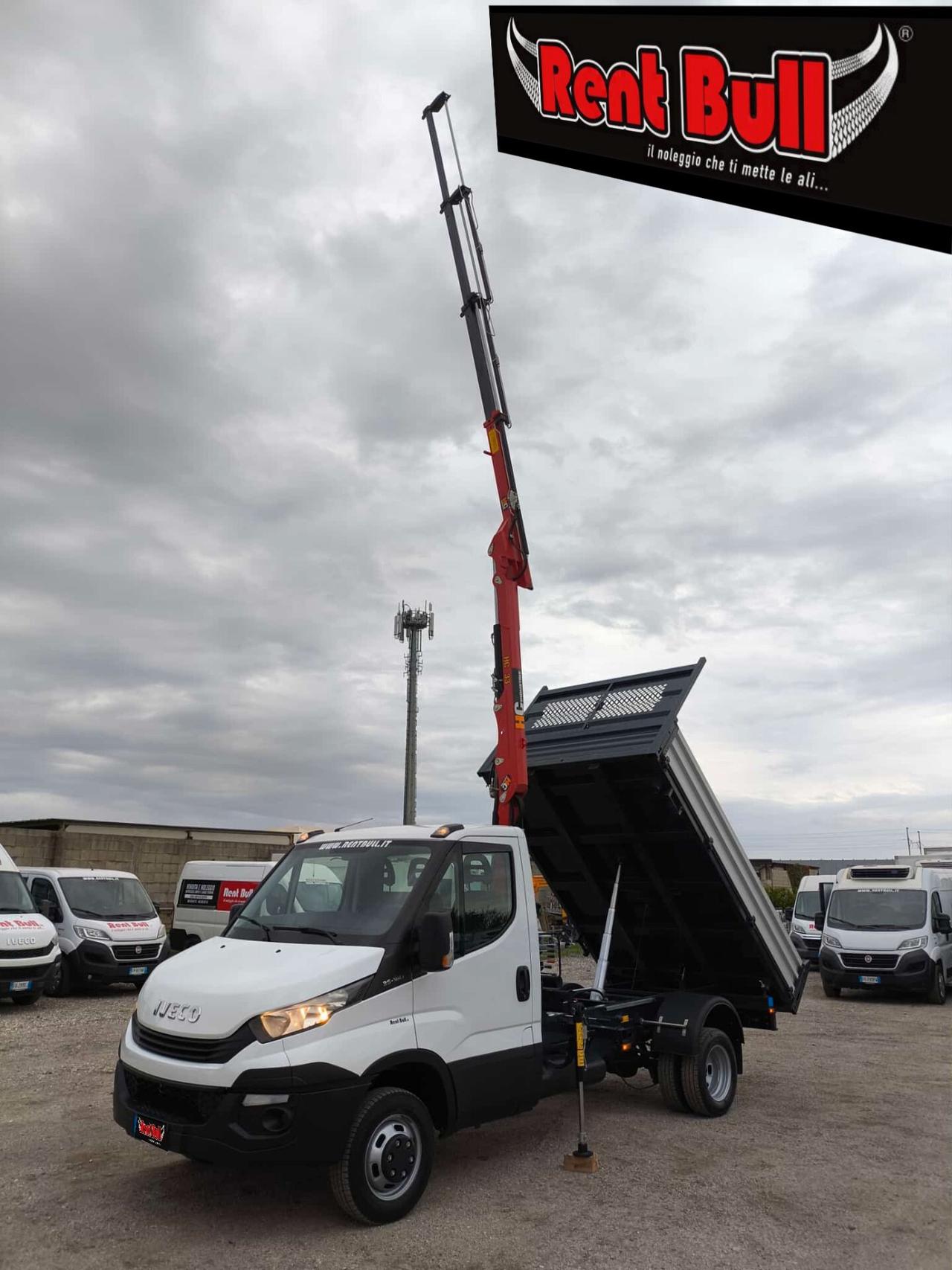 IVECO DAILY 35C16 RIBALTABILE TRILATERALE CON GRU' HC 33 RIF:5224