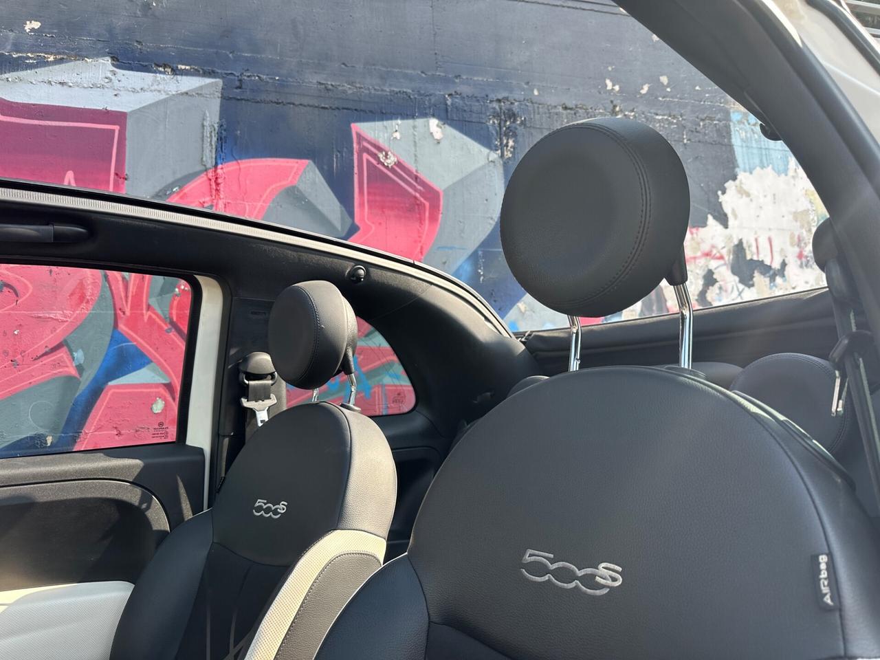 FIAT 500S CABRIO 1.2BENZINA/PELLE/BI-ZONA