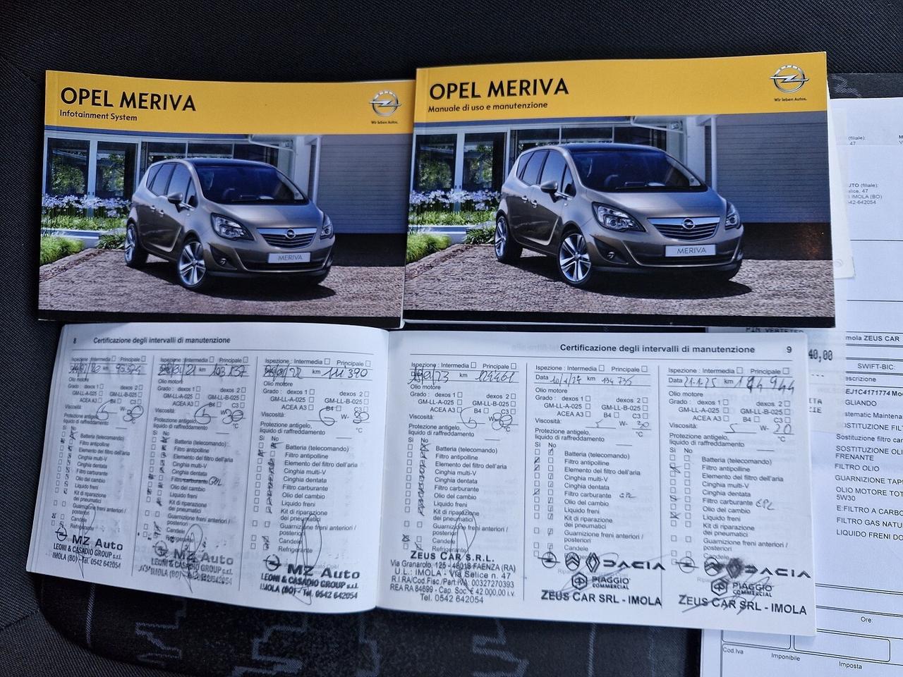 OPEL MERIVA 1.4 TURBO GPL 120 CV TAGLIANDATA OPEL
