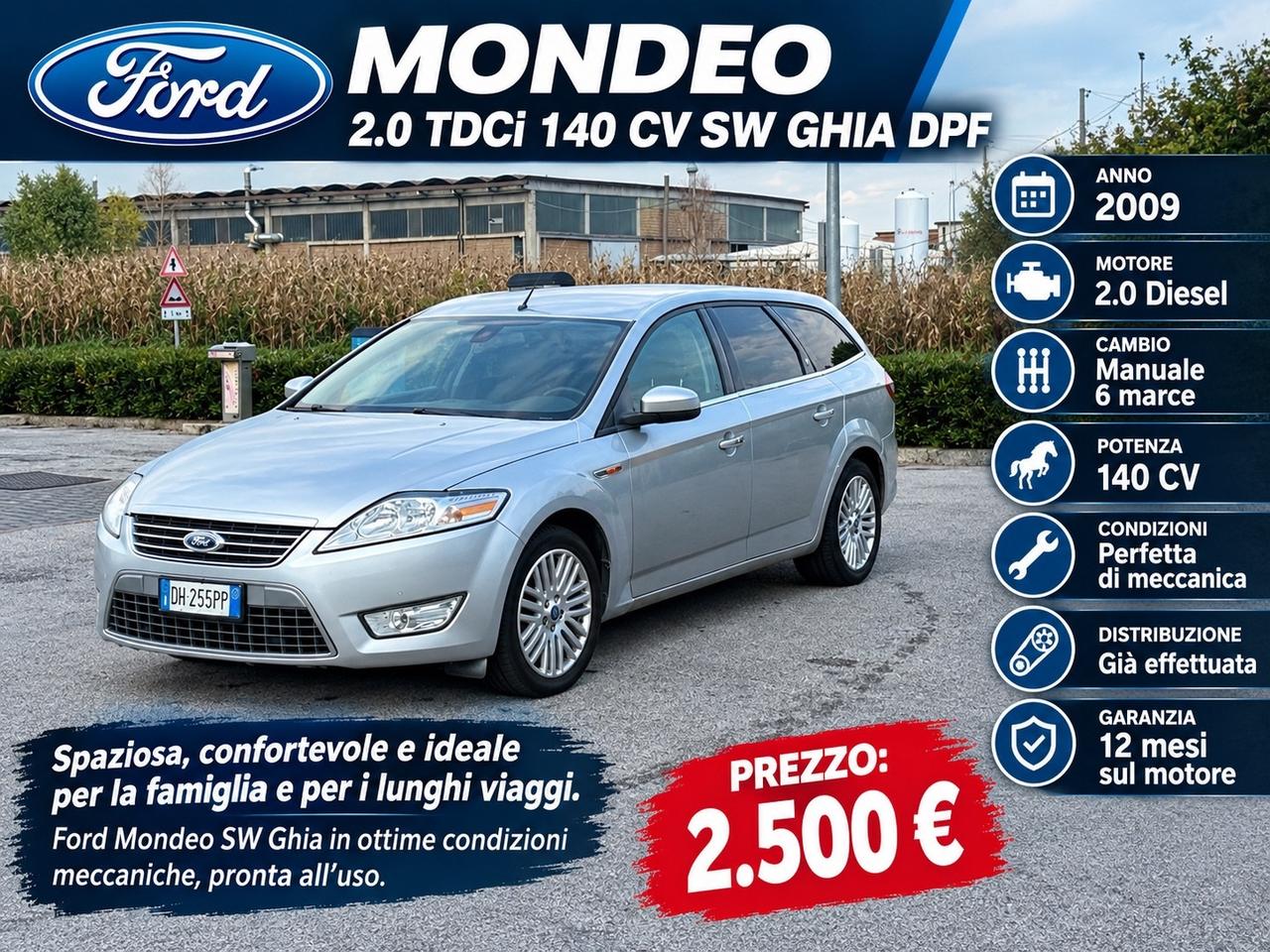 Ford Mondeo 2.0 TDCi 140 Cv Station Wagon Ghia DPF