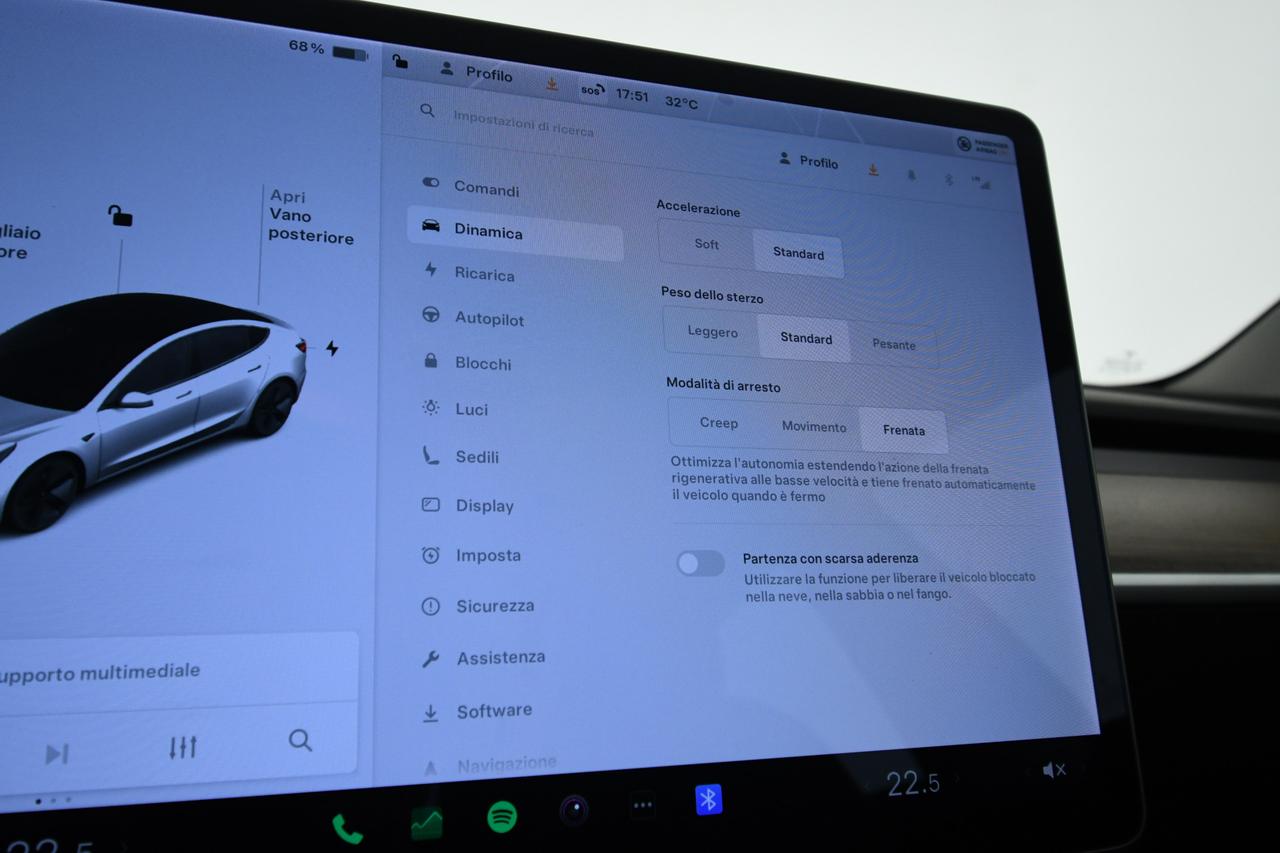 TESLA Model 3 Long Range Dual Motor awd PILOTA AUTOMATCO+PELLE+C18"