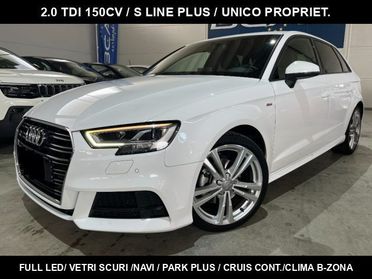 AUDI A3 SPB TDI 150CV Sline "18 S line/FULL LED/NAVIGAT.