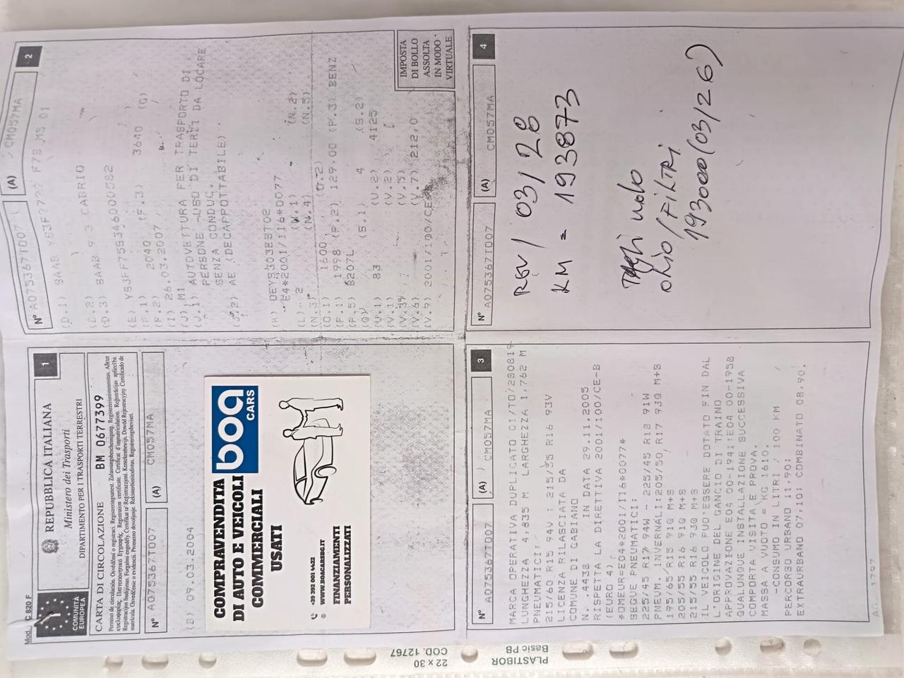 Saab 9-3 Cabriolet 2.0 bz 129 kw