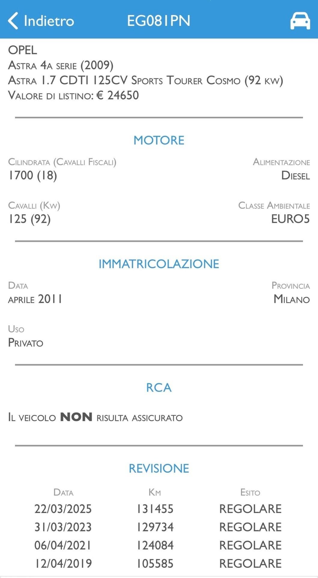 Opel Astra 1.7 CDTI 125CV Sports Tourer Cosmo UNIC