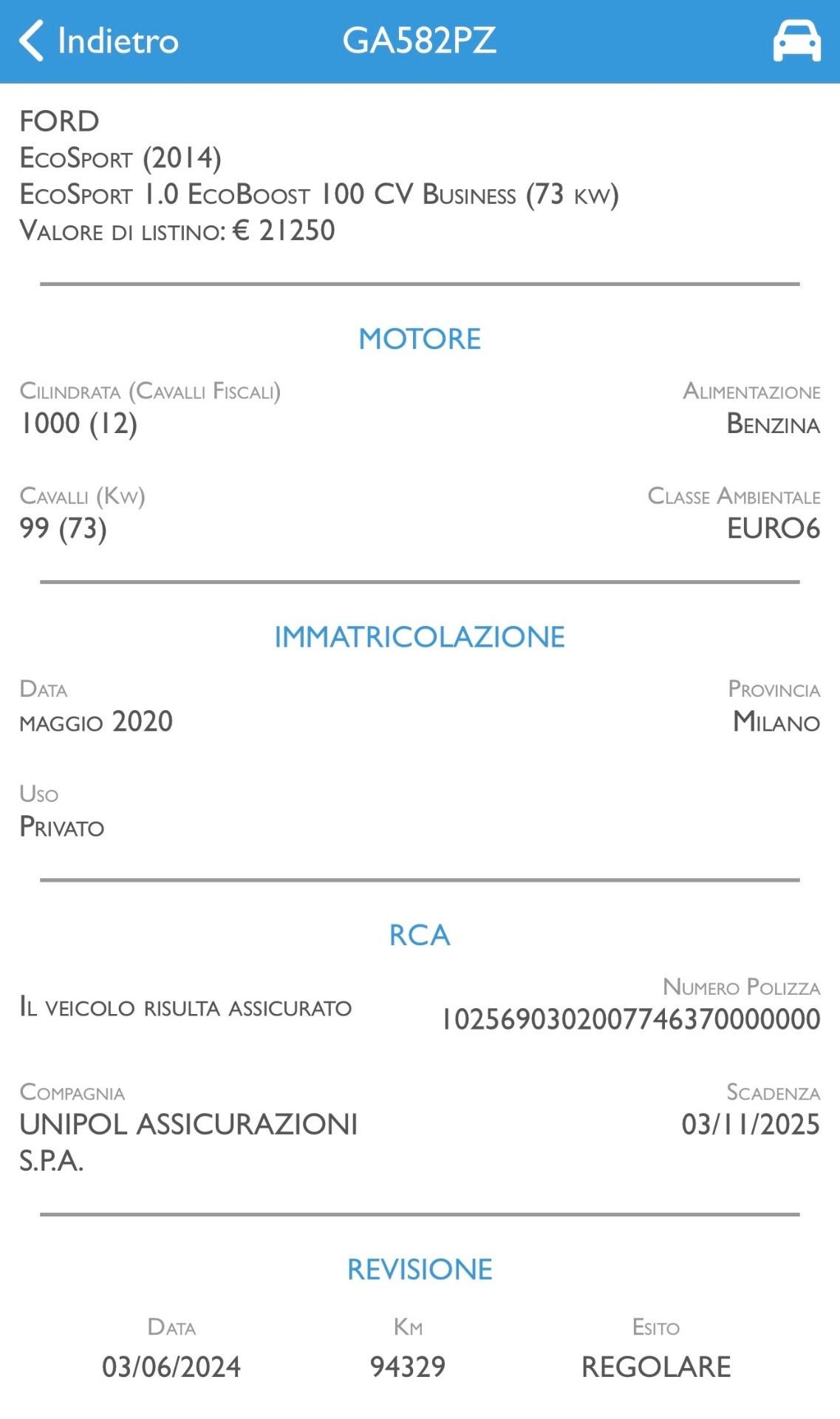 Ford EcoSport 1.0 EcoBoost 100 CV Plus 2020