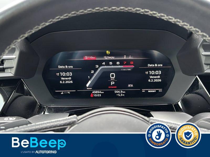 Audi A3 SPORTBACK S3 2.0 TFSI QUATTRO S-TRONIC