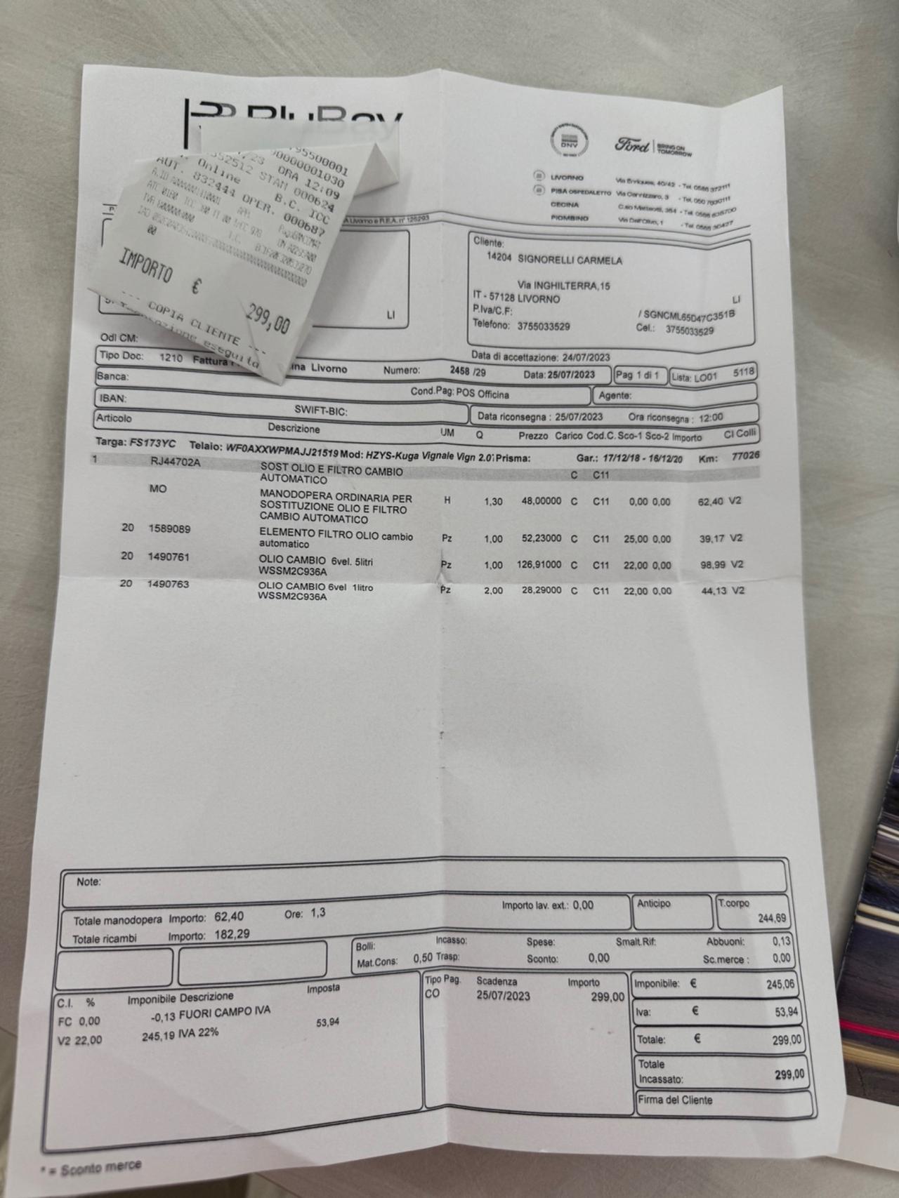 Ford Kuga 2.0 TDCI 180 CV 4WD Powershift Vignale