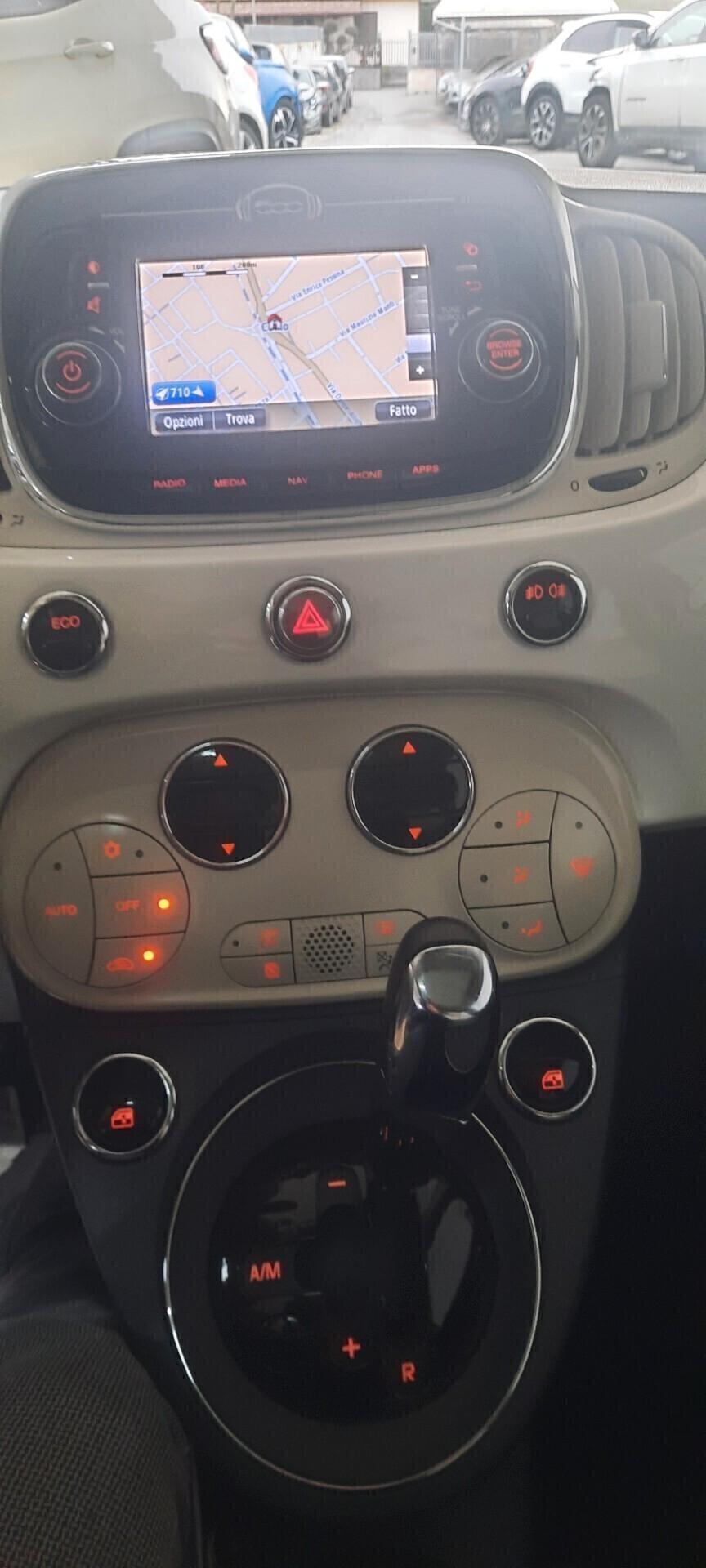 Fiat 500 cc0.9 twinair turbo benzina cambio automatico anno 2016