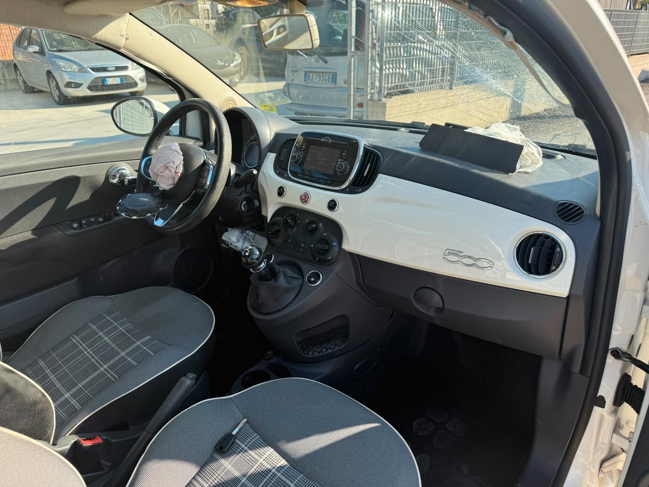 FIAT 500 LOUNGE ANNO 2017 1.2 BENZINA *SINISTRATA