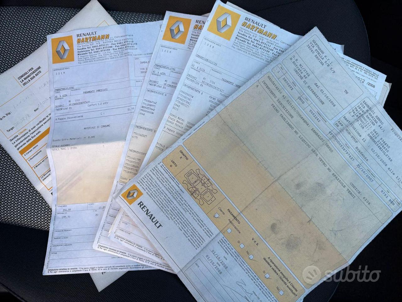 RENAULT TWINGO 1.2 BENZINA 8V CRONOLOGIA TAGLIANDI