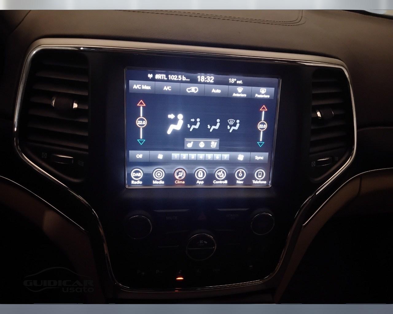 JEEP Grand Cherokee IV 2017 - Grand Cherokee 3.0 V6 Overland 250cv auto my18 E6d