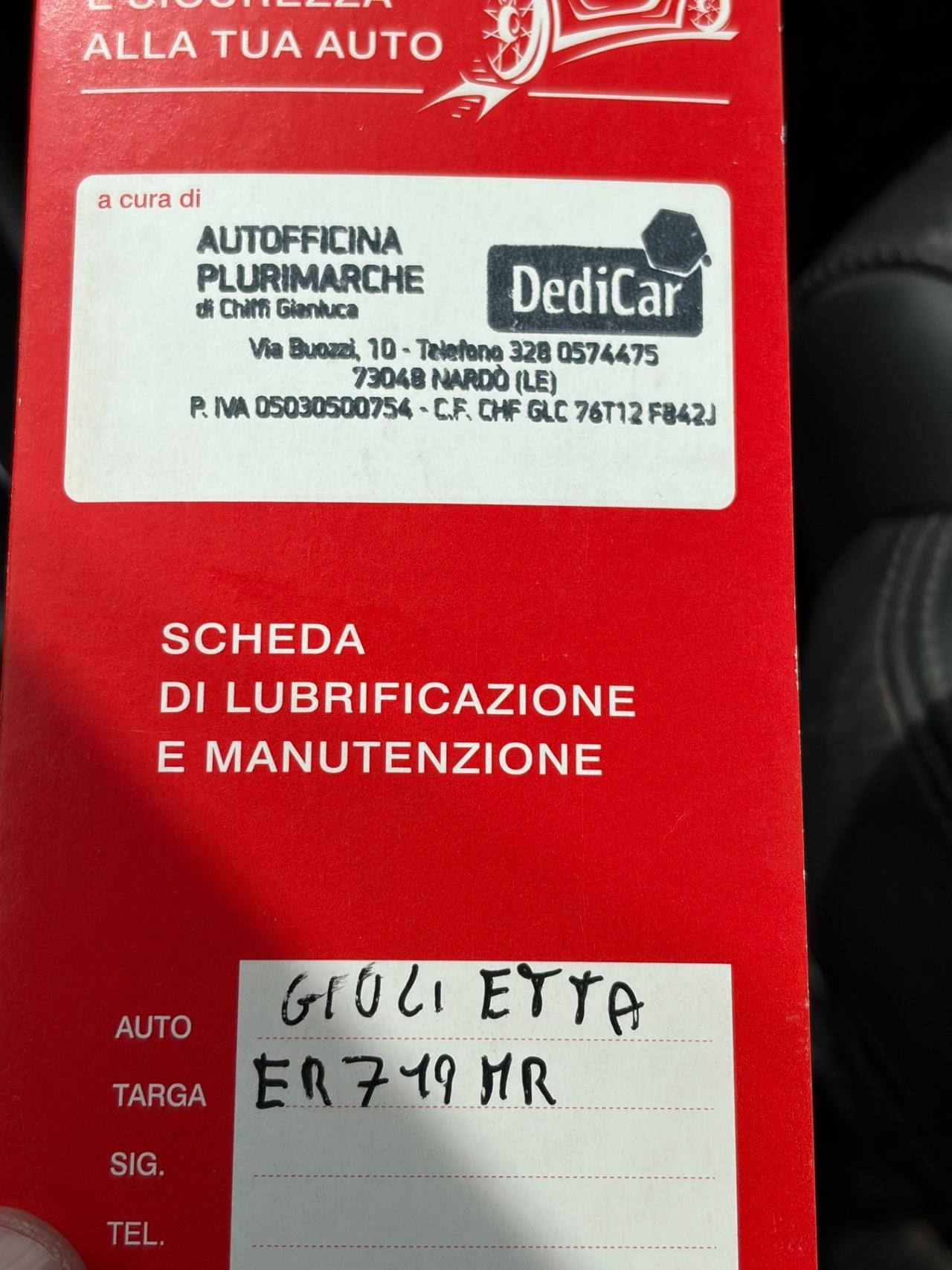 Alfa Romeo Giulietta 1.4 Turbo 120 CV GPL 70000 km ufficiali