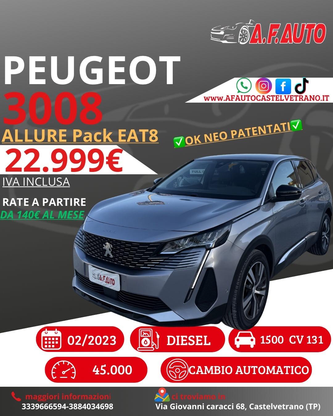 Peugeot 3008 BlueHDi 130 S&S EAT8 Allure