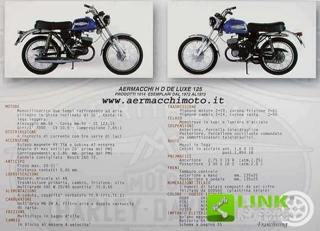 AERMACCHI Altro -HARLEY DAVIDSON 125 DE LUXE