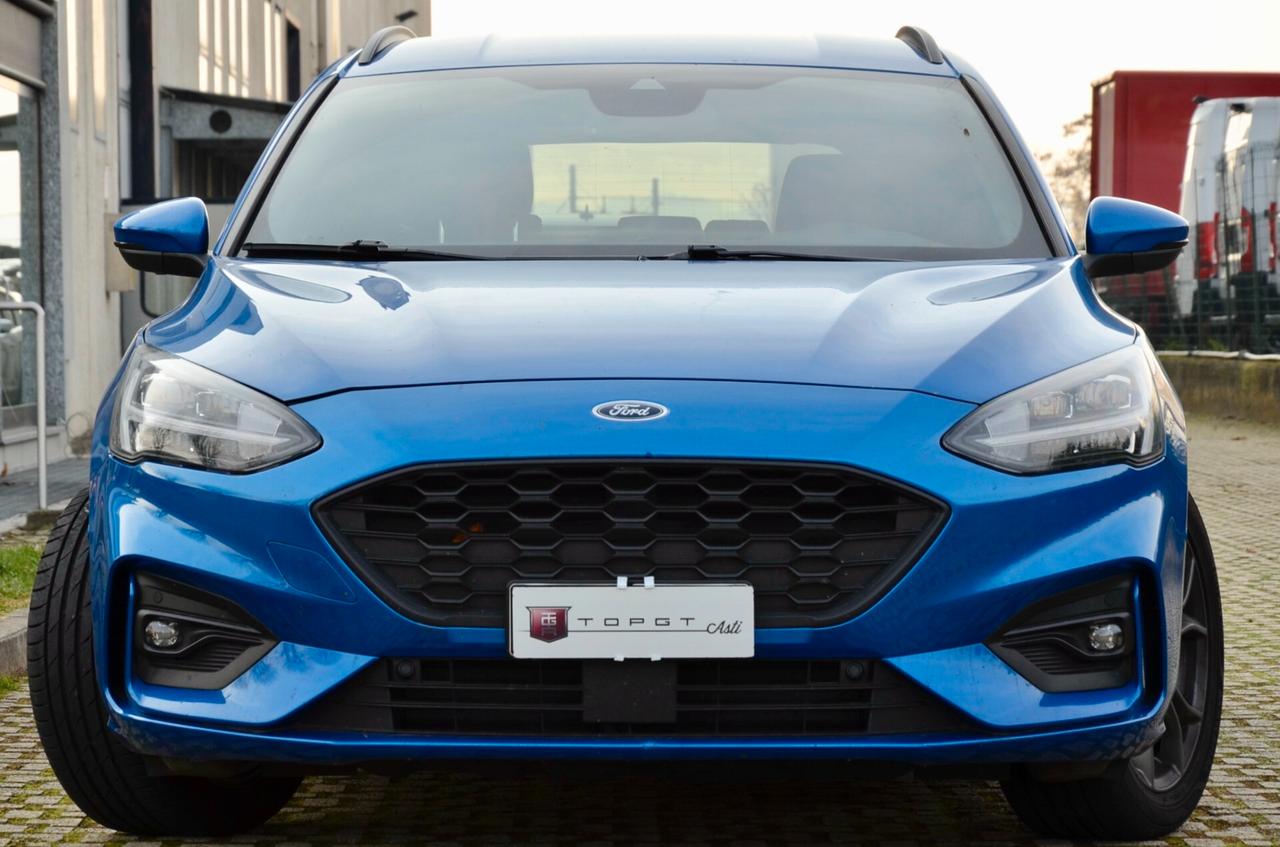 FORD FOCUS SW 1.0 SCOBOOST ST-LINE CO-PILOT 125cv AUTO, SERVICE CERTIFICATI, UFF ITALIANA, EURO 6D, FARI FULL LED, RETROCAMERA, NAVI, PERMUTE