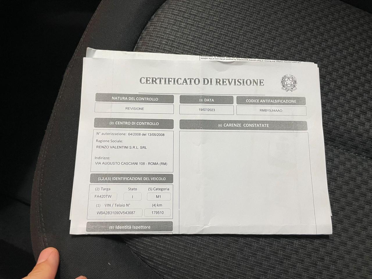 Bmw 216 D Active Tourer TAGLIANDI BMW - Conto vendita
