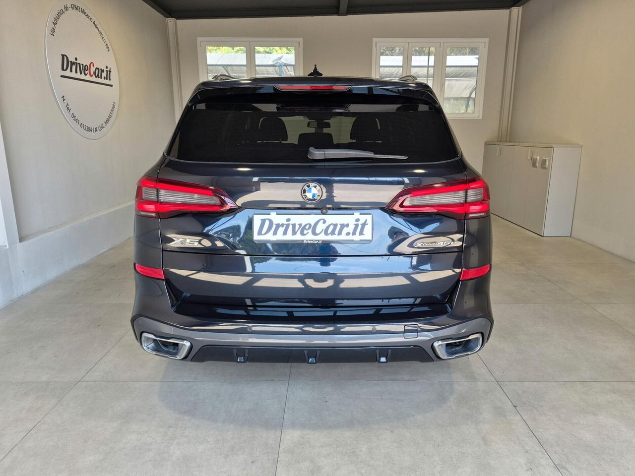 BMW X5 XDRIVE 45E MSPORT LASER PELLE TETTO SOSPENSIONI PNEUMATICHE FRENI M BLU C.21" ADAS 1 PROPRIETARIO