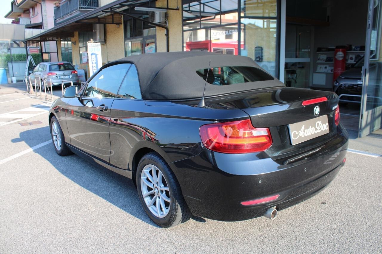 Bmw 218 d Cabrio Advantage Steptronic CAMBIO AUTOMATICO CABRIOLET IVA ESPOSTA 100%