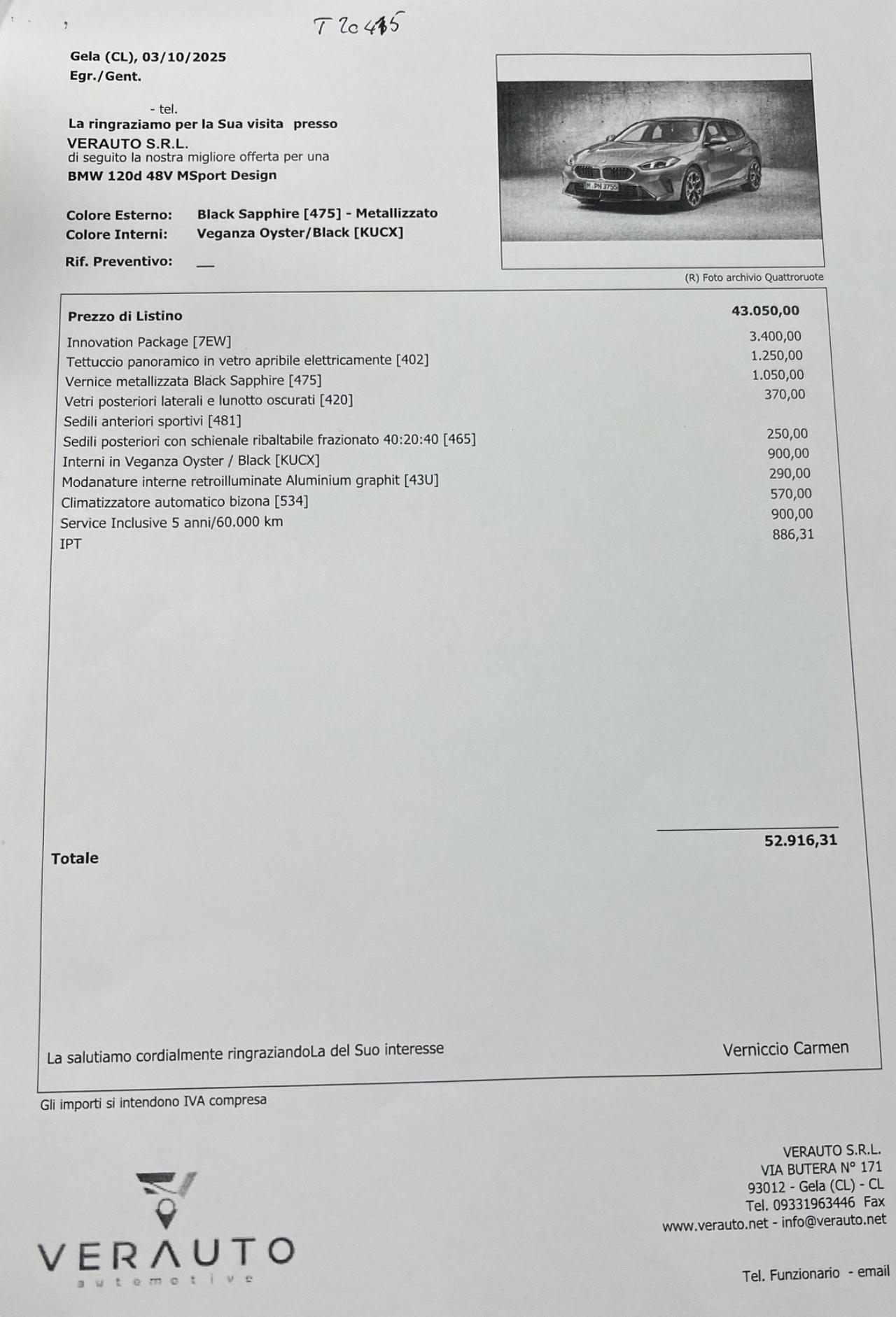 Bmw 120d 48V 5p. MSport Design