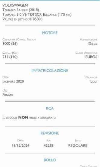 Volkswagen Touareg 3.0 V6 TDI SCR 4X4 PREZZO REALE GANCIO TRAINO ELETTRICO