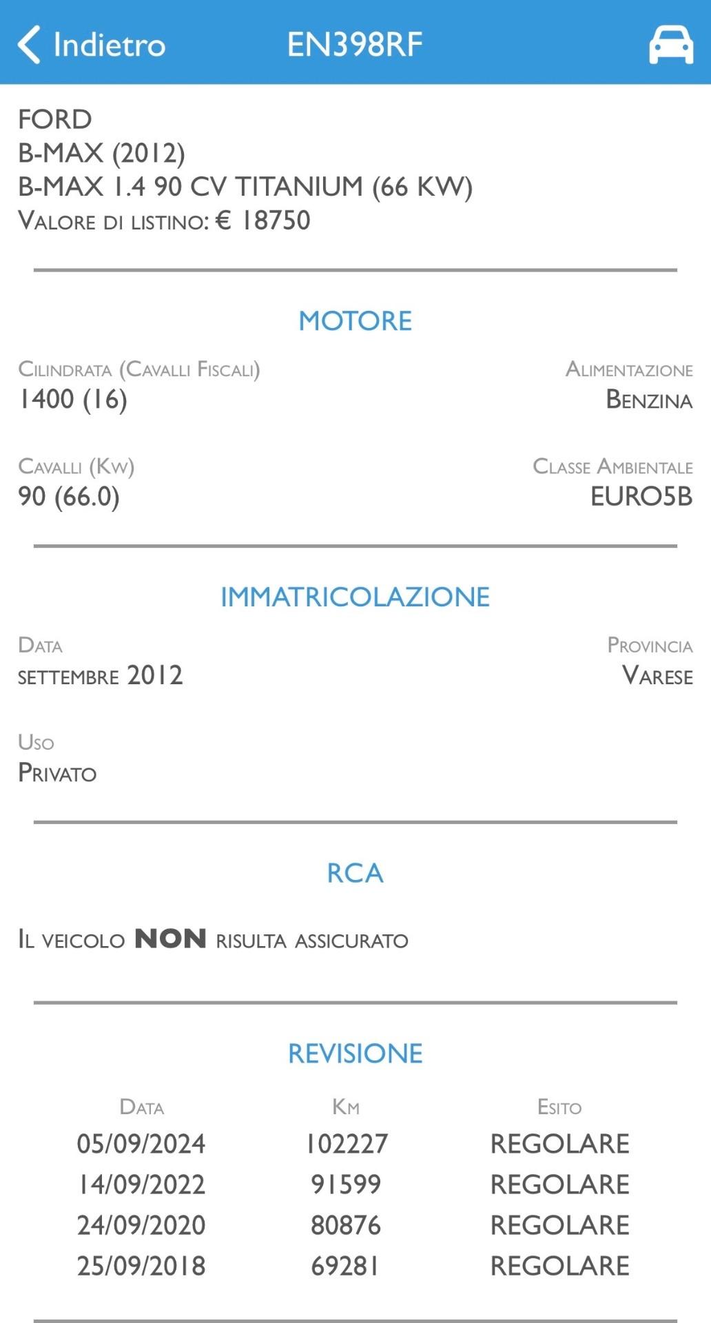 Ford B-Max 1.4 90 CV Titanium UNICO
