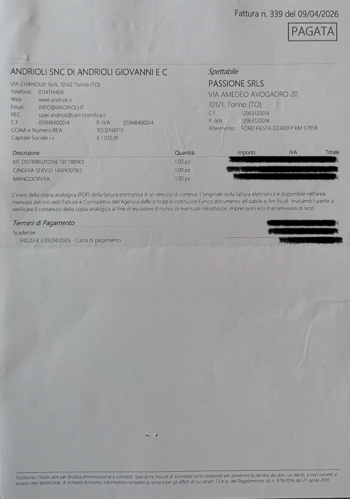 Ford Fiesta gpl DISTRIBUZIONE NUOVA