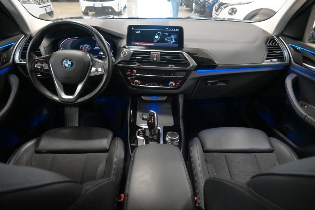BMW X3 18D 150CV STEPTRONIC 48V S-DRIVE XLINE ( FARI LED - BMW DIGITAL COCKPIT - AMBIENT LIGHTS - PELLE - CLIMA TRIZONA - NAVI - MIRROR - PARK ASSISTANT - TELECAMERA POST. - CERCHI 19 )