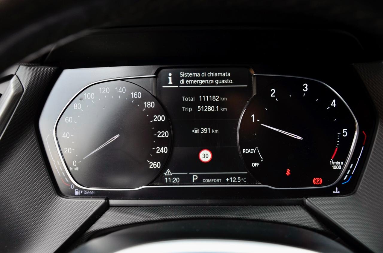 BMW 116d MSPORT 116cv AUTO, SERVICE UFF BMW, UFF ITALIANA, EURO 6D, APPLE, NAVI, FARI LED, PERMUTE