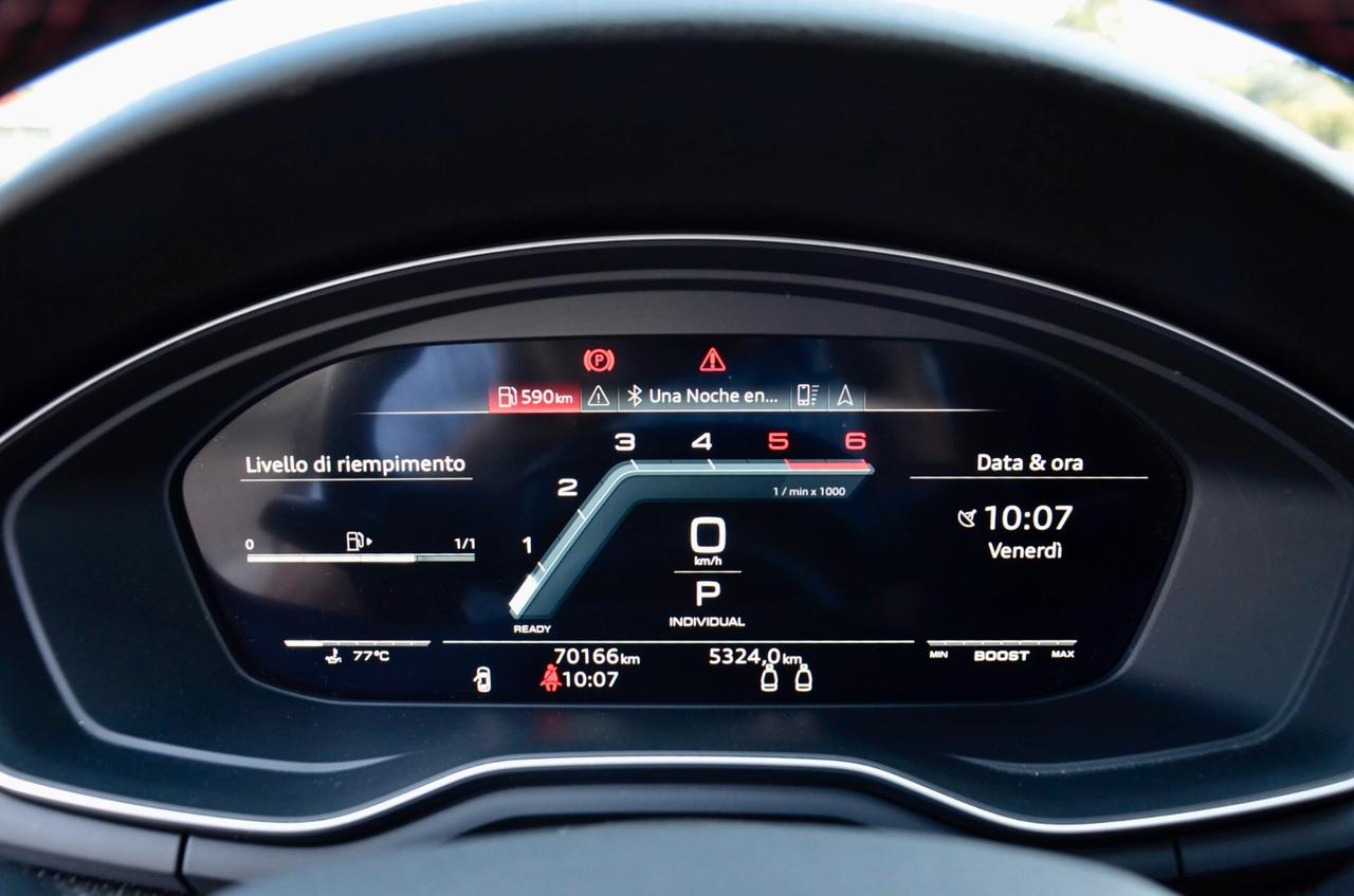 AUDI S5 COUPE 3.0 TDI MHEV QUATTRO 347cv TIPTRONIC, UFF ITALIANA, SERVICE AUDI, TETTO, MATRIX, BLACK PACK, INSERTI IN CARBONIO, 20", PERMUTE