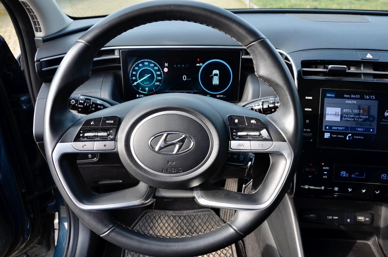 HYUNDAI TUCSON 1.6 T-GDI MHEV 48V XTECH 2wd 150cv, UNICOPROPRIETARIO, GAR. UFFICIALE, SERVICE HYUNDAI, BOLLO 1/27, RETROCAMERA, PERMUTE
