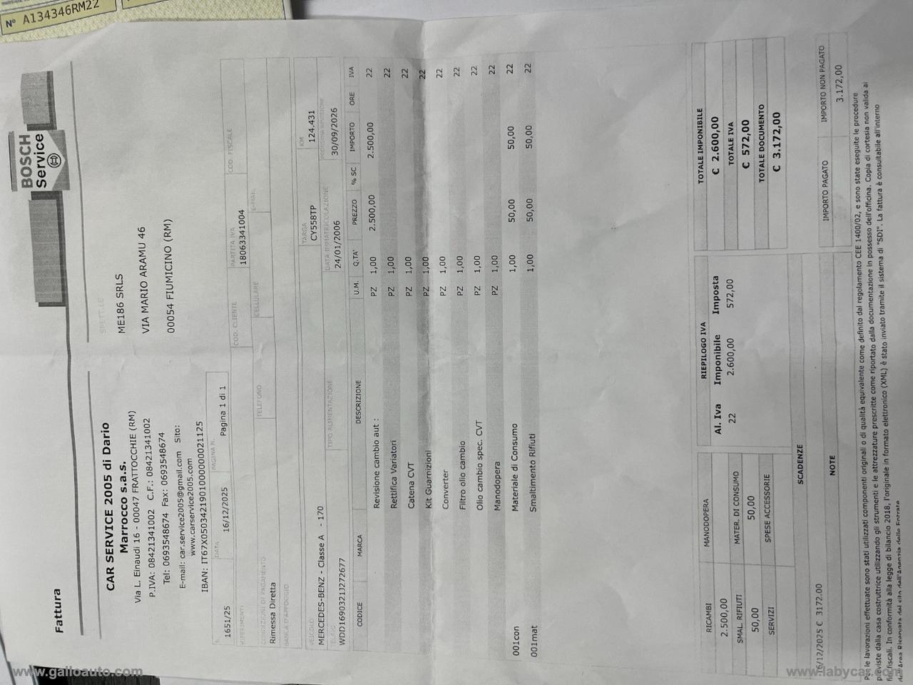 MERCEDES-BENZ A 170 Avantgarde