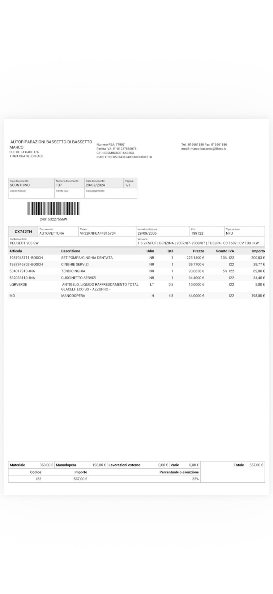 Peugeot 206 1.6 16V 5p. XS Line