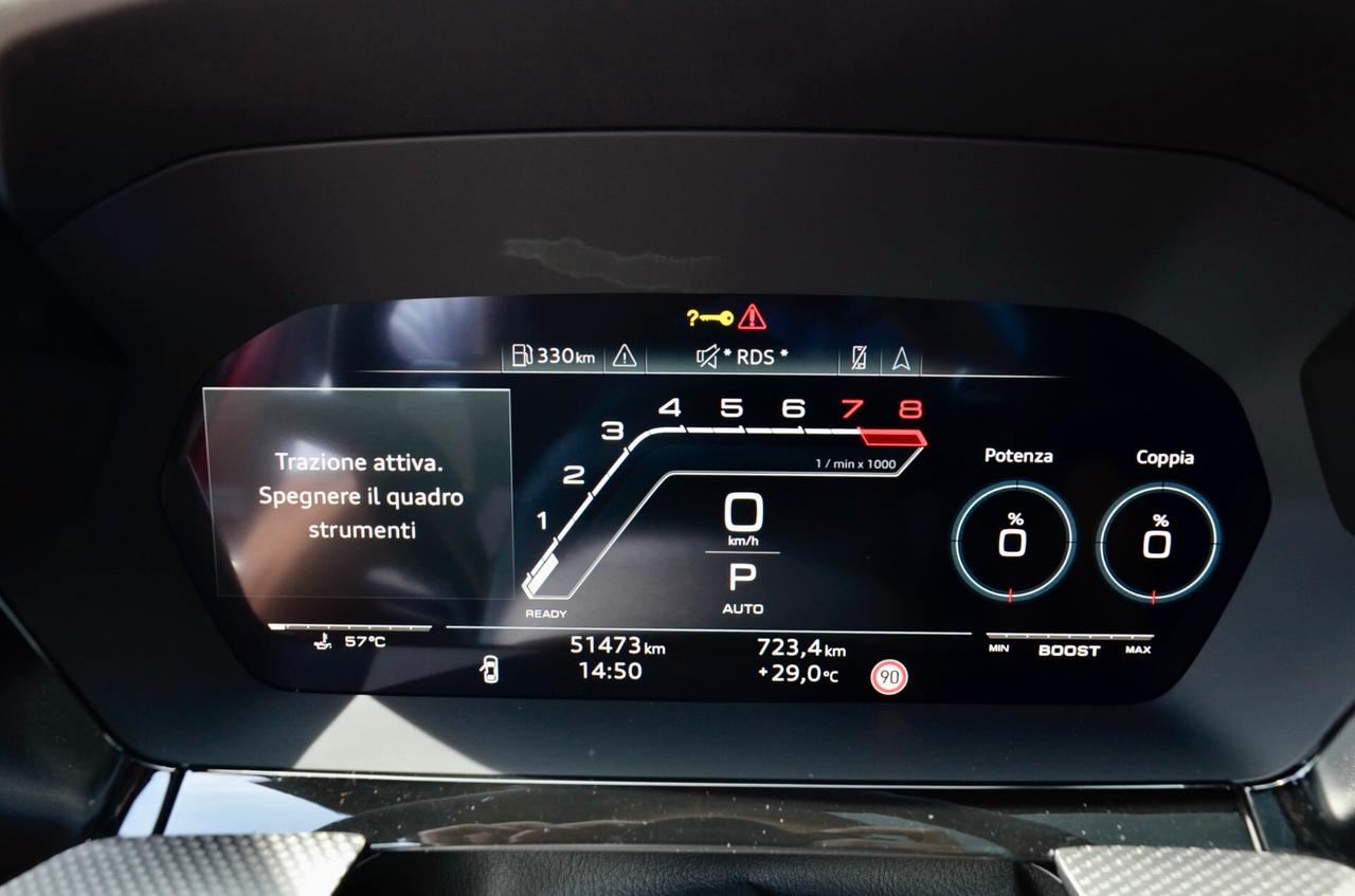 AUDI RS3 SPORTBACK 2.5 TFSI QUATTRO 400cv S-TRONIC, SERVICE AUDI, TETTO, DYNAMIC PACK, SCARICO, MATRIX, BANG & OLUFSEN, PERMUTE