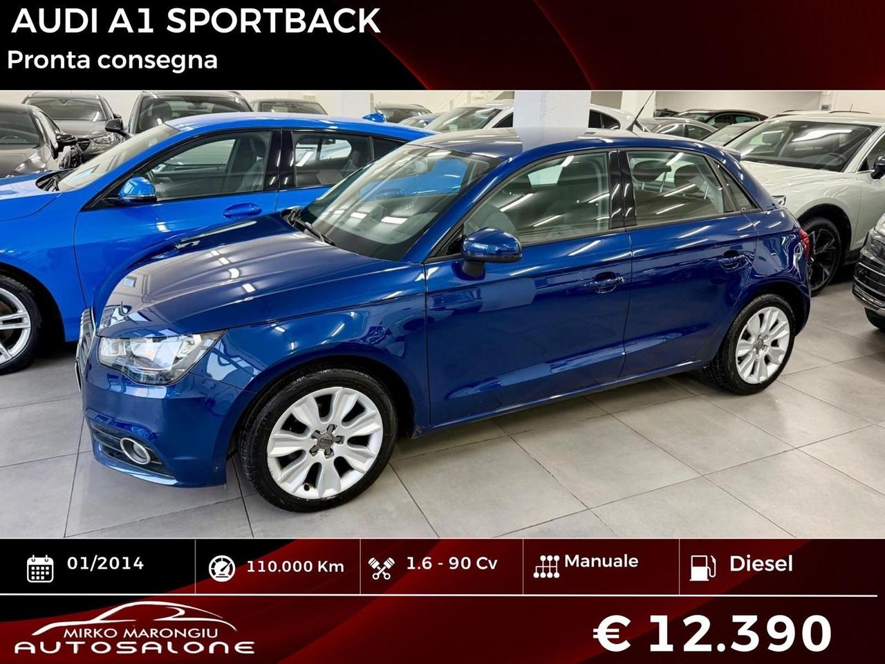 Audi A1 SPB 1.6 TDI Attraction FINANZIABILE