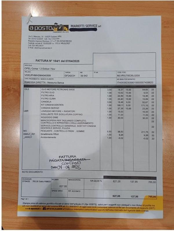 Opel Corsa 1.2 75 CV KM CERTIFIC-GARANZIA-1°PROP