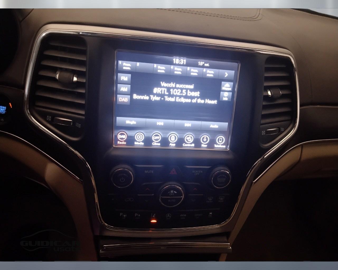 JEEP Grand Cherokee IV 2017 - Grand Cherokee 3.0 V6 Overland 250cv auto my18 E6d