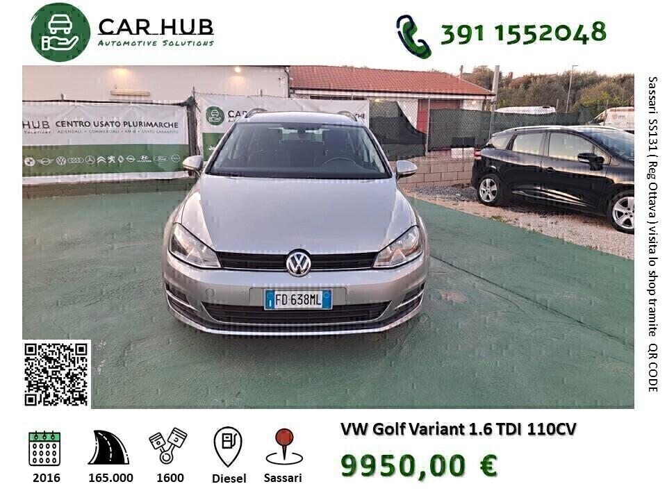 Volkswagen Golf Variant 1.6 TDI 110 CV 5p. Executive BlueMotion Technology