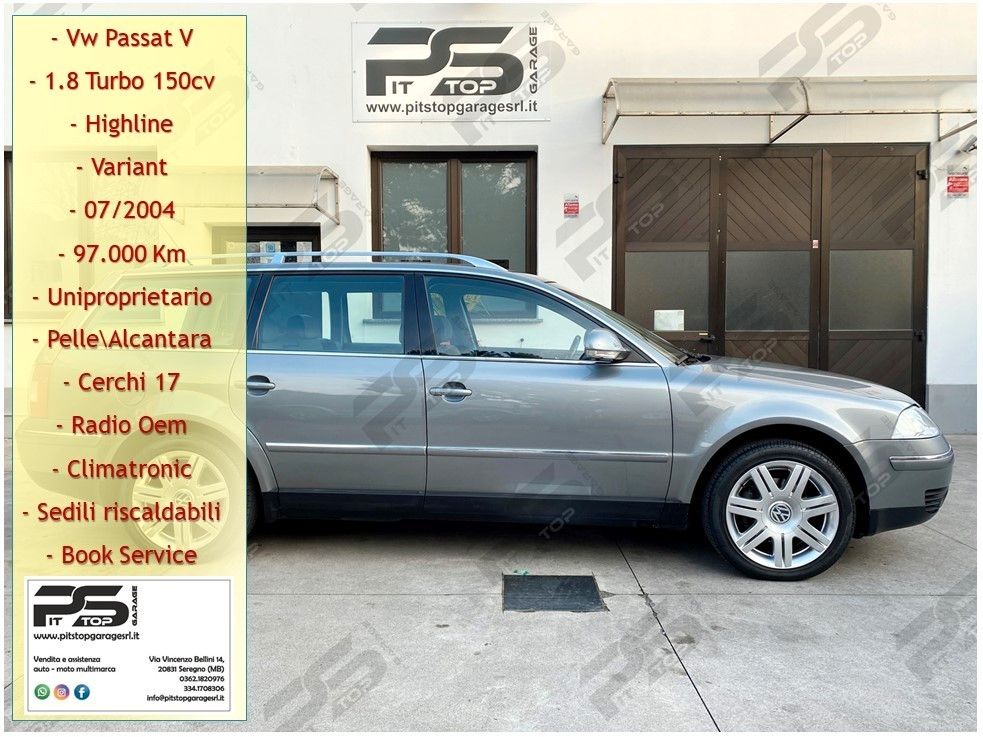 Volkswagen Passat 1.8 T 20V 150cv Variant Highline - Unipro - Book Service