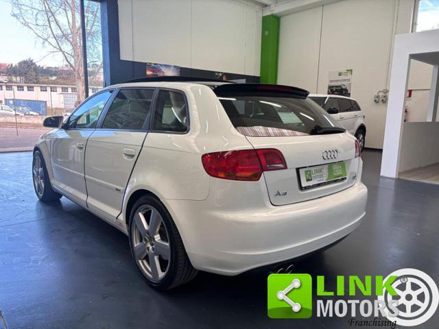 AUDI A3 SPB 2.0 16VTFSI quattroTETTO,PELLE,KM CERT,UNICA.