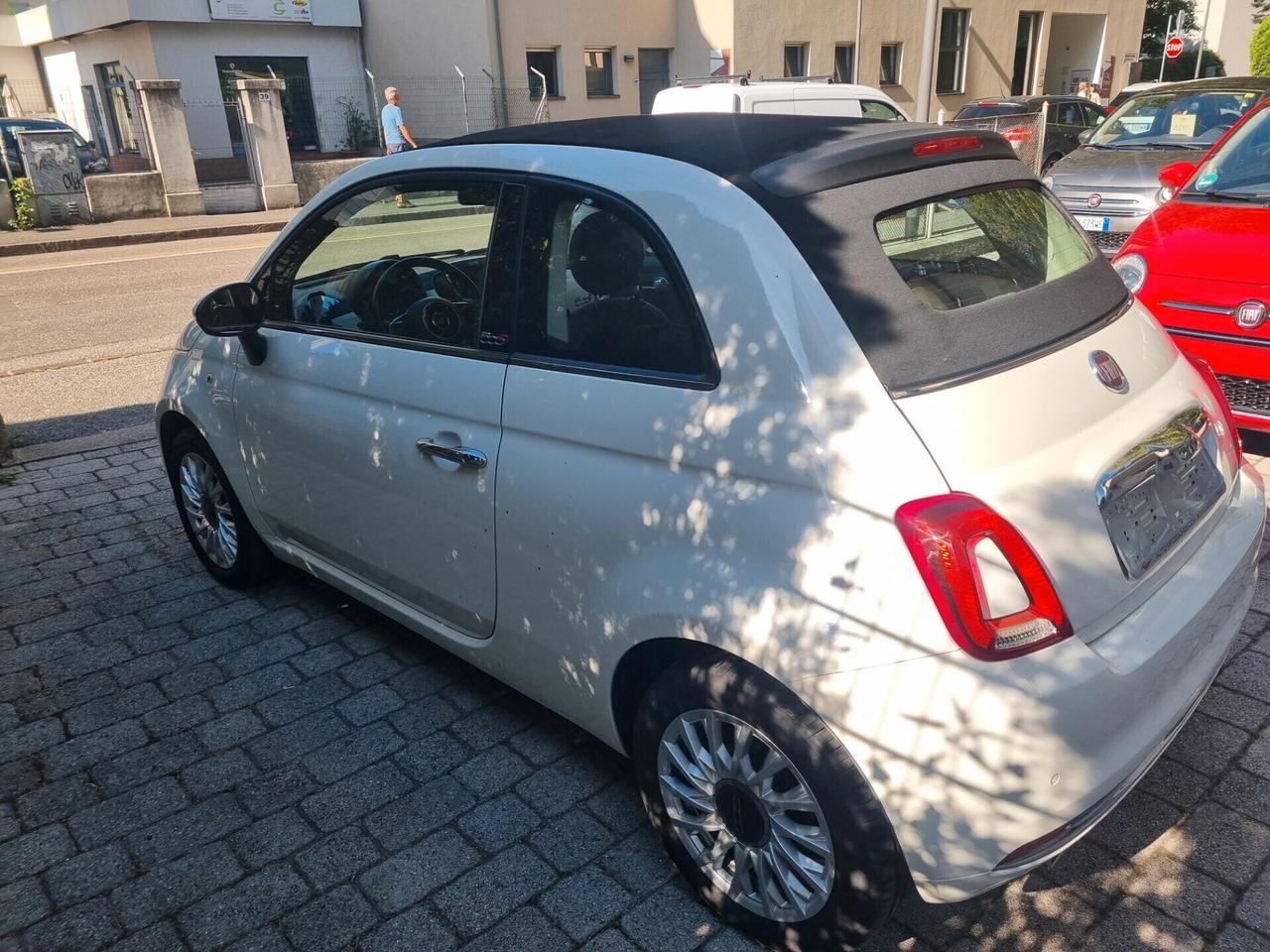 Fiat 500 lounge cabrio anno2016 km67000 neopat