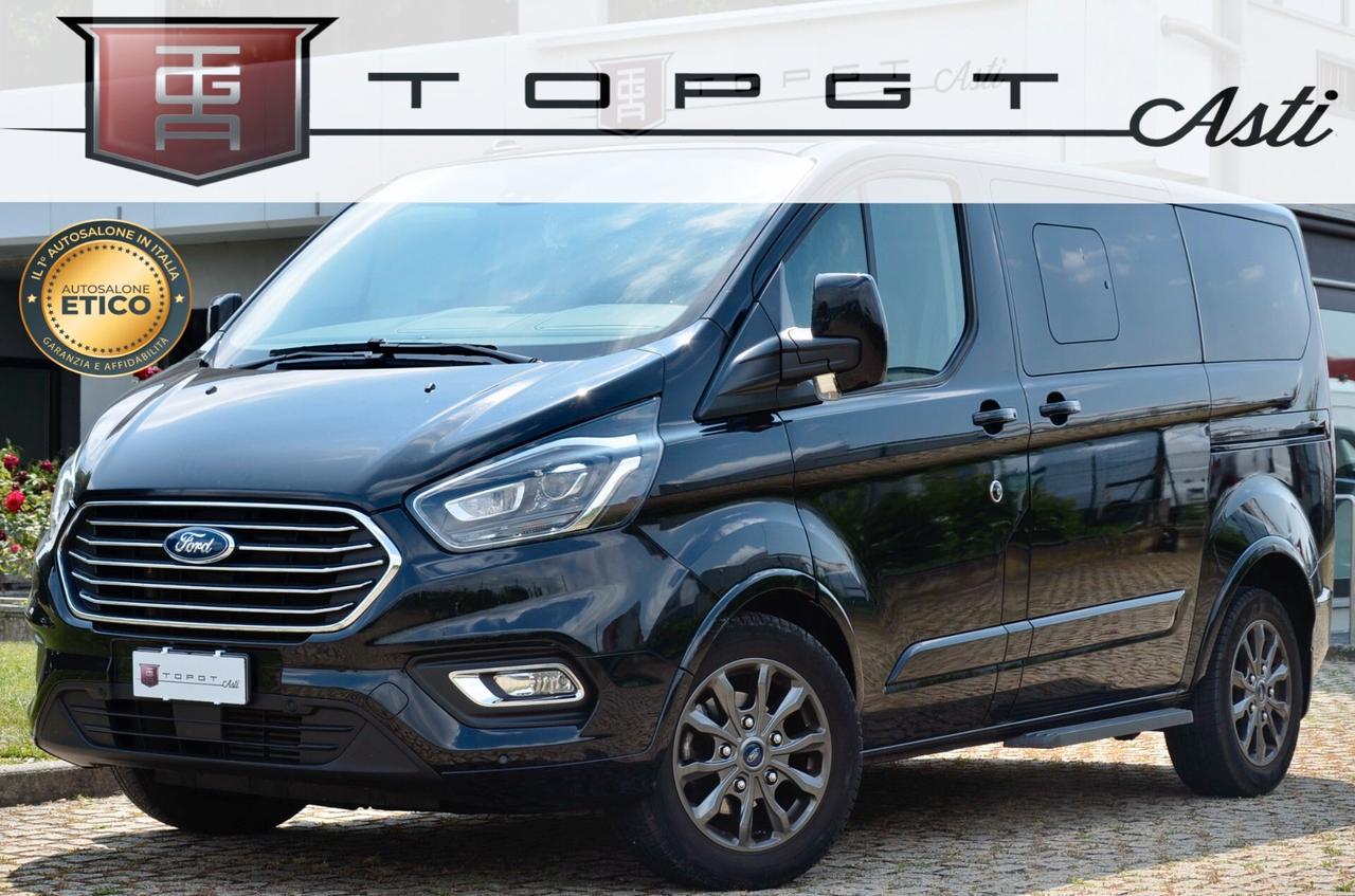 FORD TOURNEO CUSTOM 2.0 ECOBLUE TITANIUM X 185cv AUTO, 8 POSTI, UFF ITALIANA, SERVICE UFF FORD, EURO 6D, RETROCAMERA, APPLE ANDROID, PERMUTE