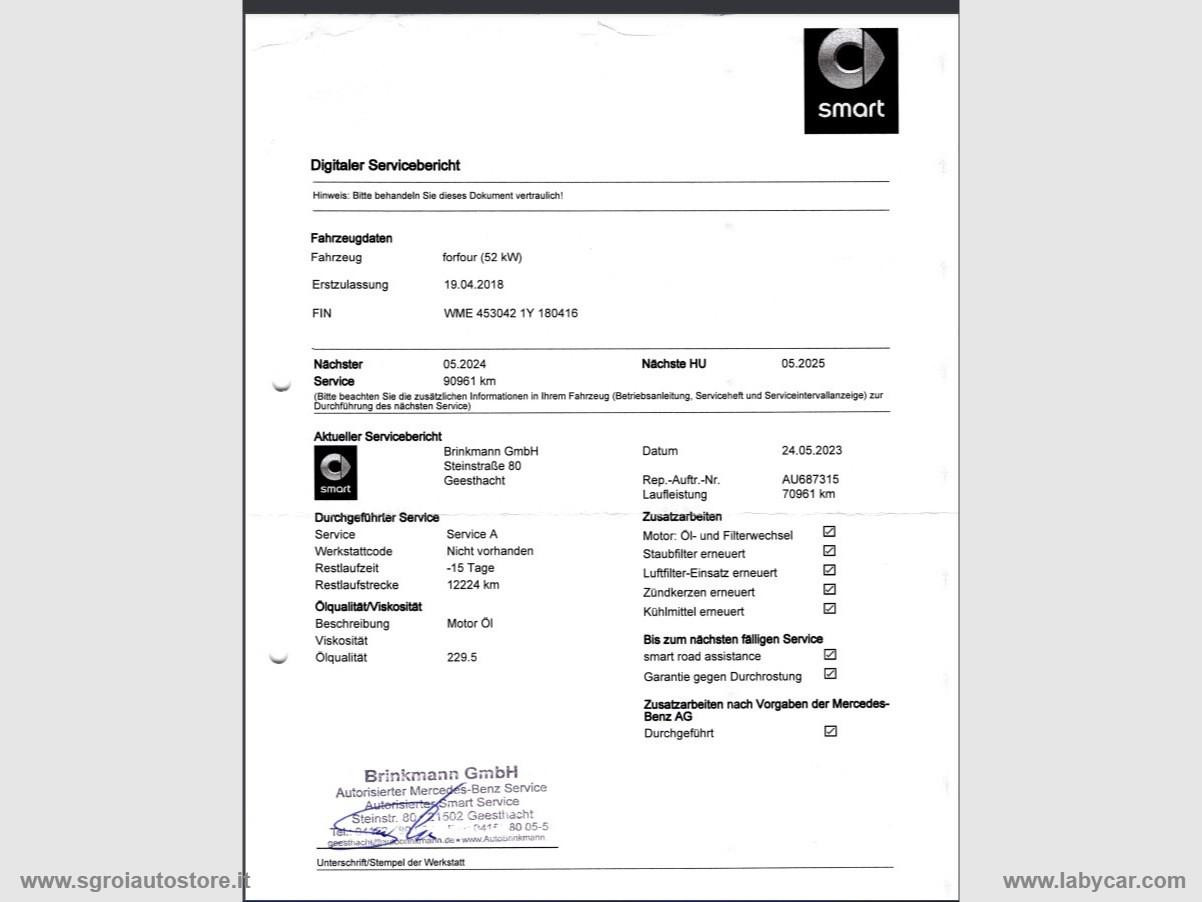 SMART forfour 70 1.0 Prime