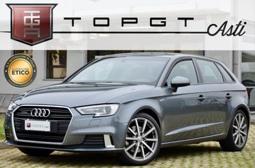 Audi A3 SPB 2.0 TFSI quattro 190cv S tronic S-LINE INTERIOR, UFF ITALIANA, EURO 6B, DRIVE SELECT, PERMUTE