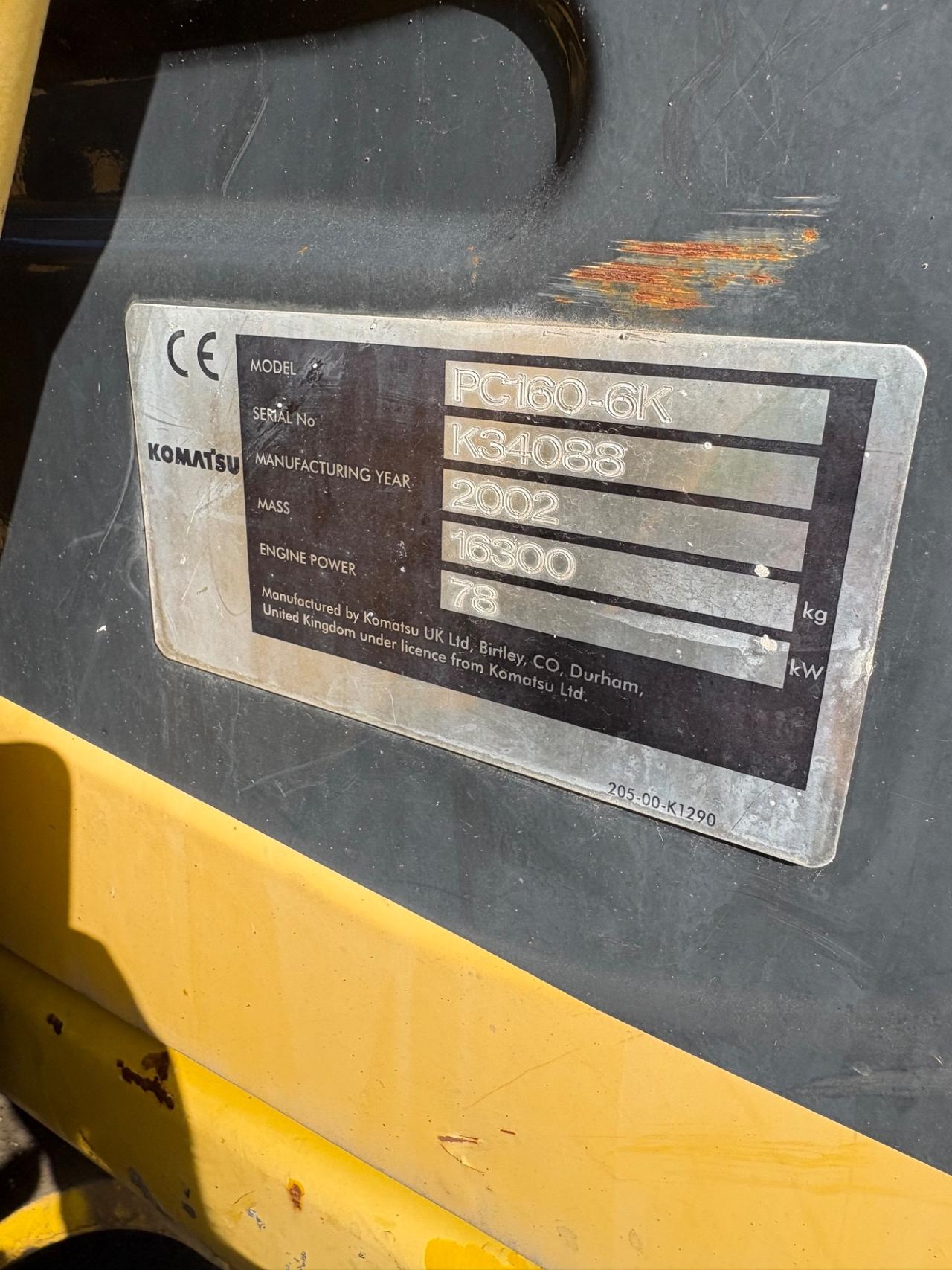 Escavatore Komatsu PC160