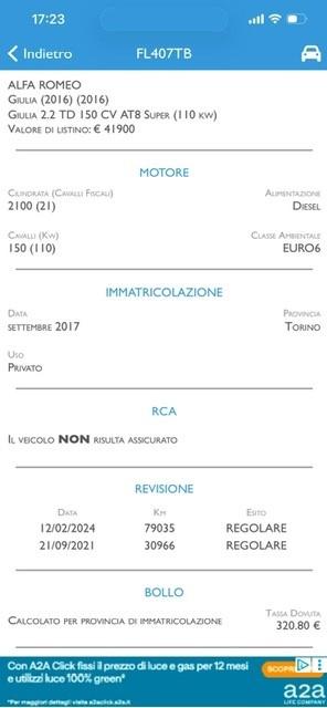 Alfa Romeo Giulia 2.0 280cv q4 veloce