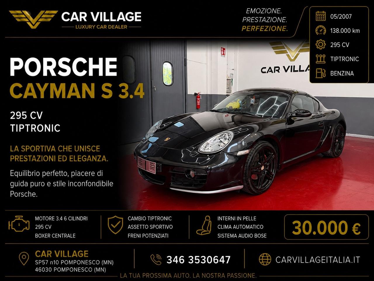 Porsche Cayman 3.4 S 295cv