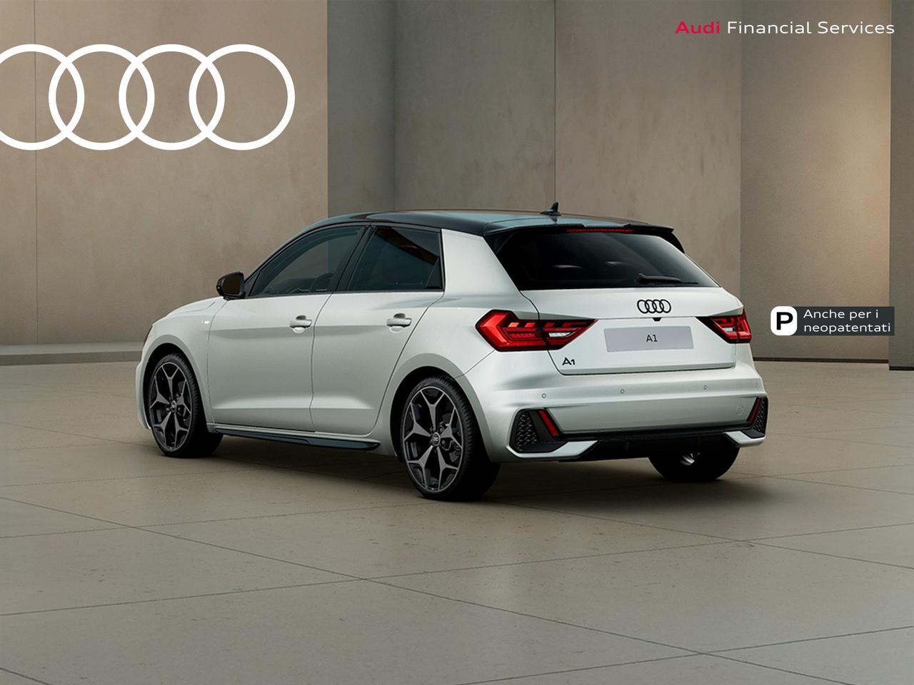 Audi A1 sportback 30 1.0 tfsi identity black 116cv s-tronic