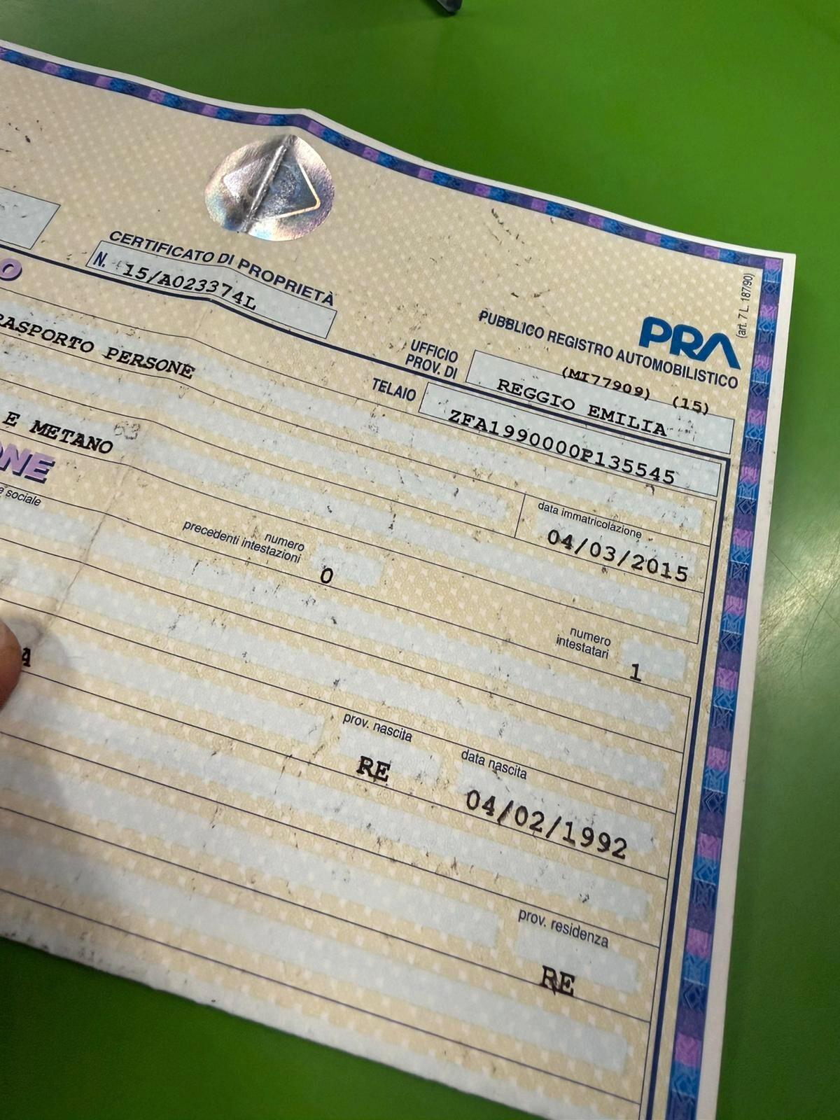 Fiat Punto Evo 1.4 Benzina Metano EURO 6