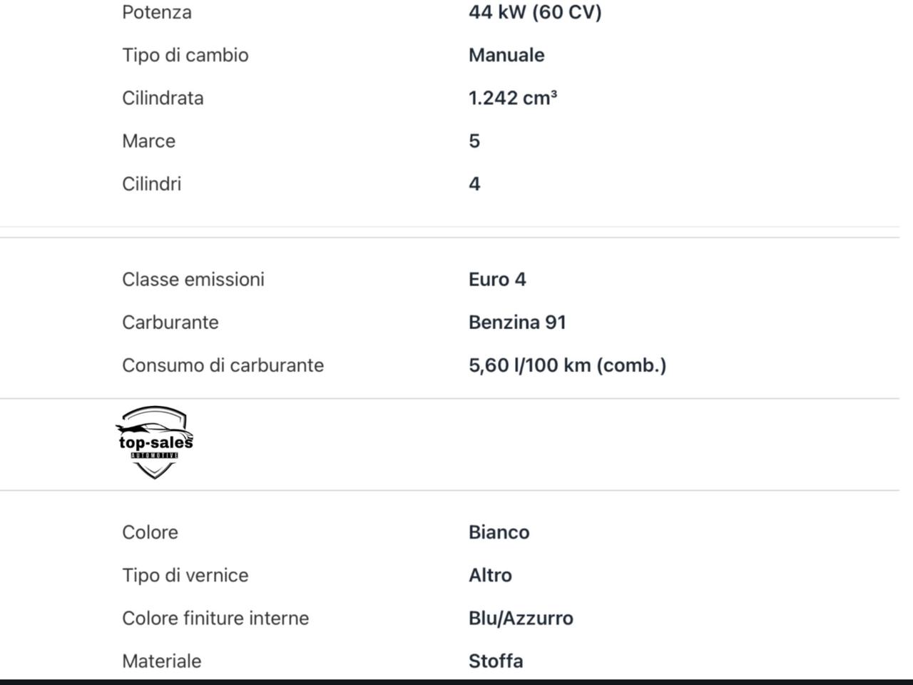 Fiat Panda 1.2 Dynamic Natural Power Mamy Si Neopatentati