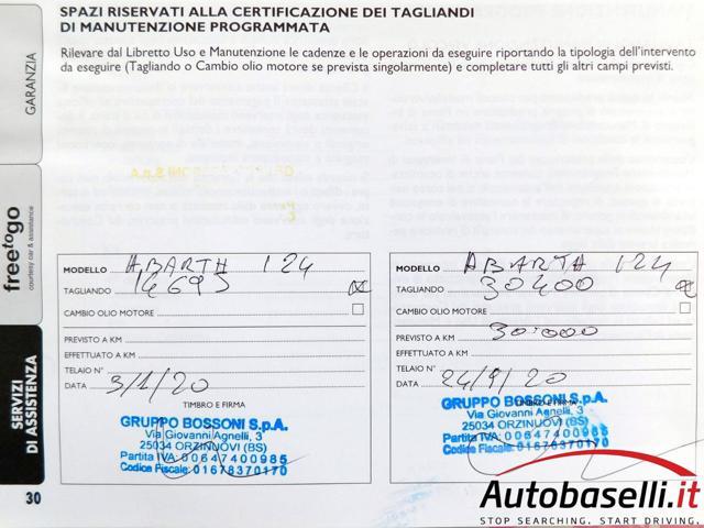 ABARTH 124 Spider 1.4 TURBO MULTIAIR 170CV 70° - UNICO PROPRIETARIO